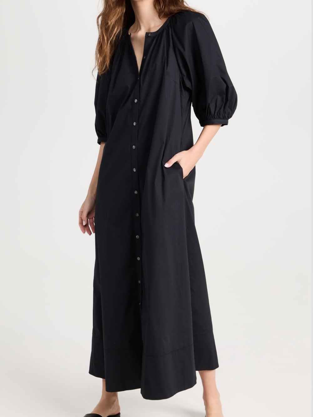 Staud Vincent black maxi dress